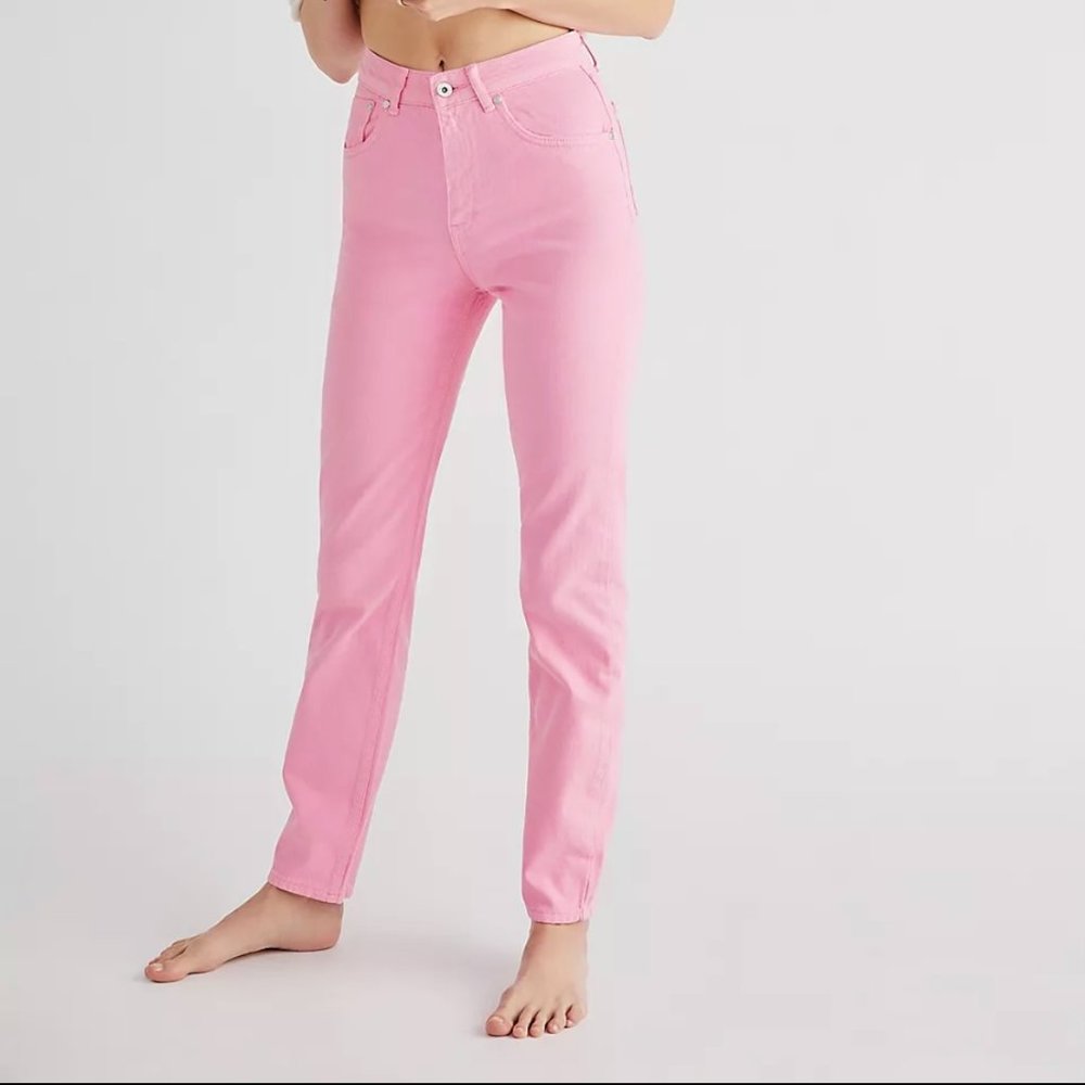 Free People The Ragged Priest Back Slash Mom Jeans NWT